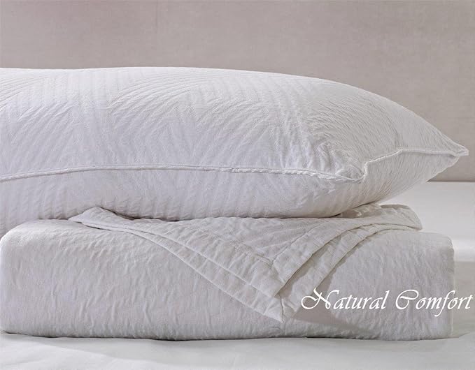 Amazon Com Natural Comfort Bmpsgr Pk Matelasse Pillow Sham Grid