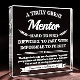 Mentor Gifts for Women Men - Thank You Gifts for Mentor, Graduation Gifts Mentor Plaque -Teacher's Day Gifts, Leaving Going Away Retirement Birthday Appreciation Gifts for Mentor, Coworker…