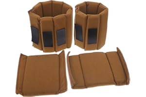 Zerodeko 4pcs Brown Camera Bag Inserts Divider Set with Self-Adhesive Hook and Loop Fastener, Protective