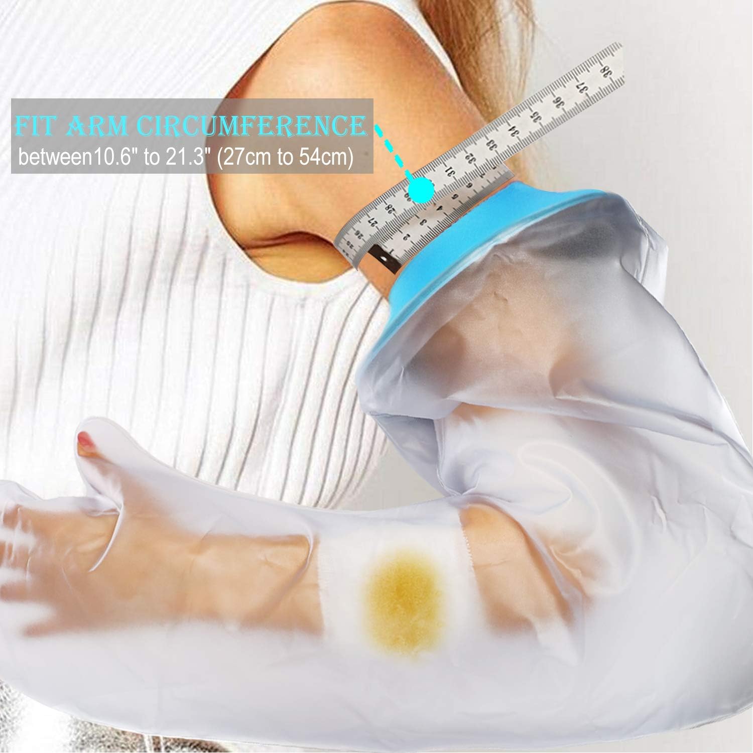 Waterproof Arm Cast Cover for Shower Adult Long Full Protector Cover Soft Comfortable Watertight Seal to Keep Wounds Dry Bath Bandage Broken Hand,Wrist,Finger,Elbow No Mark on Skin,Reusable: Health & Personal Care