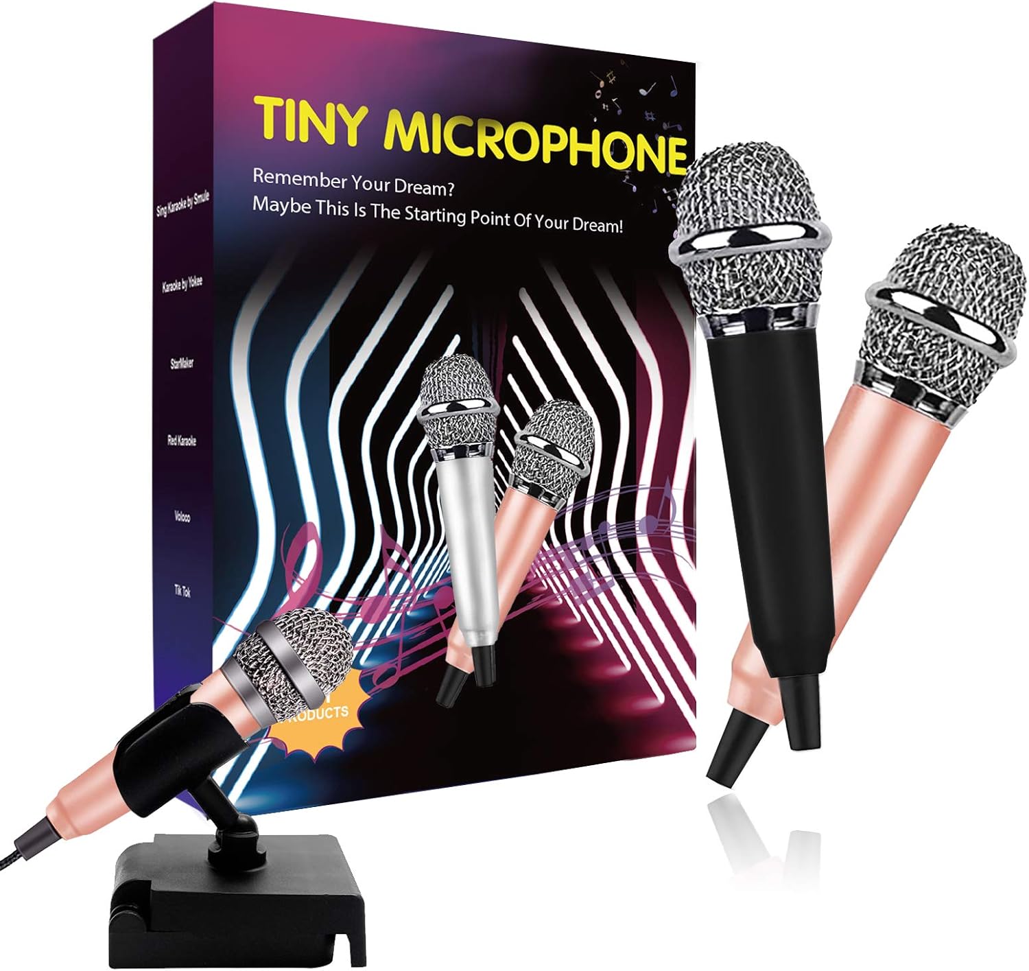Mini Microphone(2PCS), Tiny Microphone, Karaoke Microphone