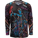 JPOJPO Men's Cycling Jersey MTB T Shirt Long Sleeve Mountain Bike Motorcycle Bicycle Clothes Anti-UV