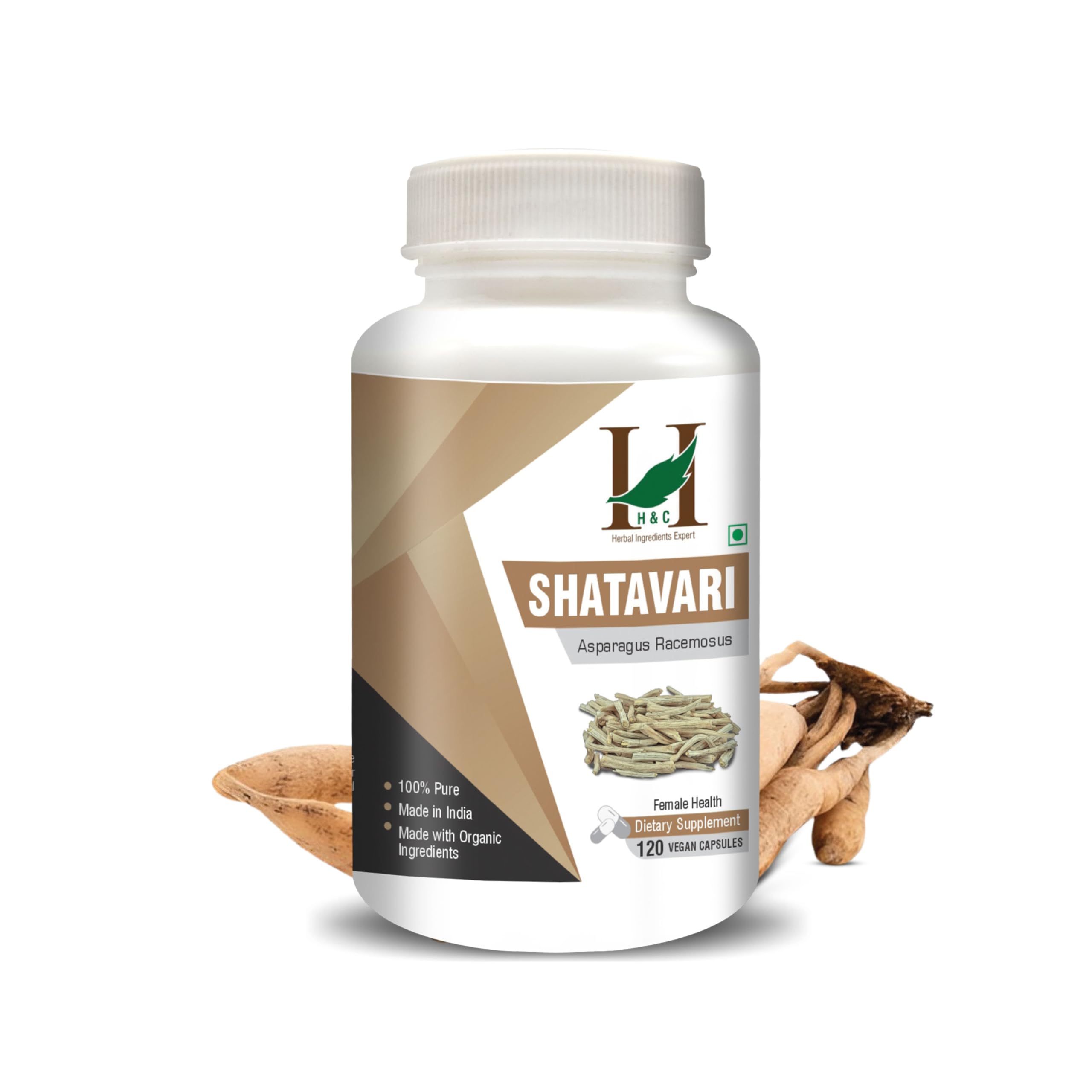 H&C Shatavari Capsules (Asparagus Racemosus) - 900mg per Serving, 120 Capsules | Women Health Supplement