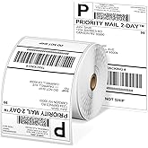 Phomemo 4x6 Thermal Label Printer Paper - 500 PCS White 4"x6" Labels Roll Shipping Supplies Labels - Water/Oilproof Stickers - Permanent Adhesive Thermal Shipping Label for Ship Packages