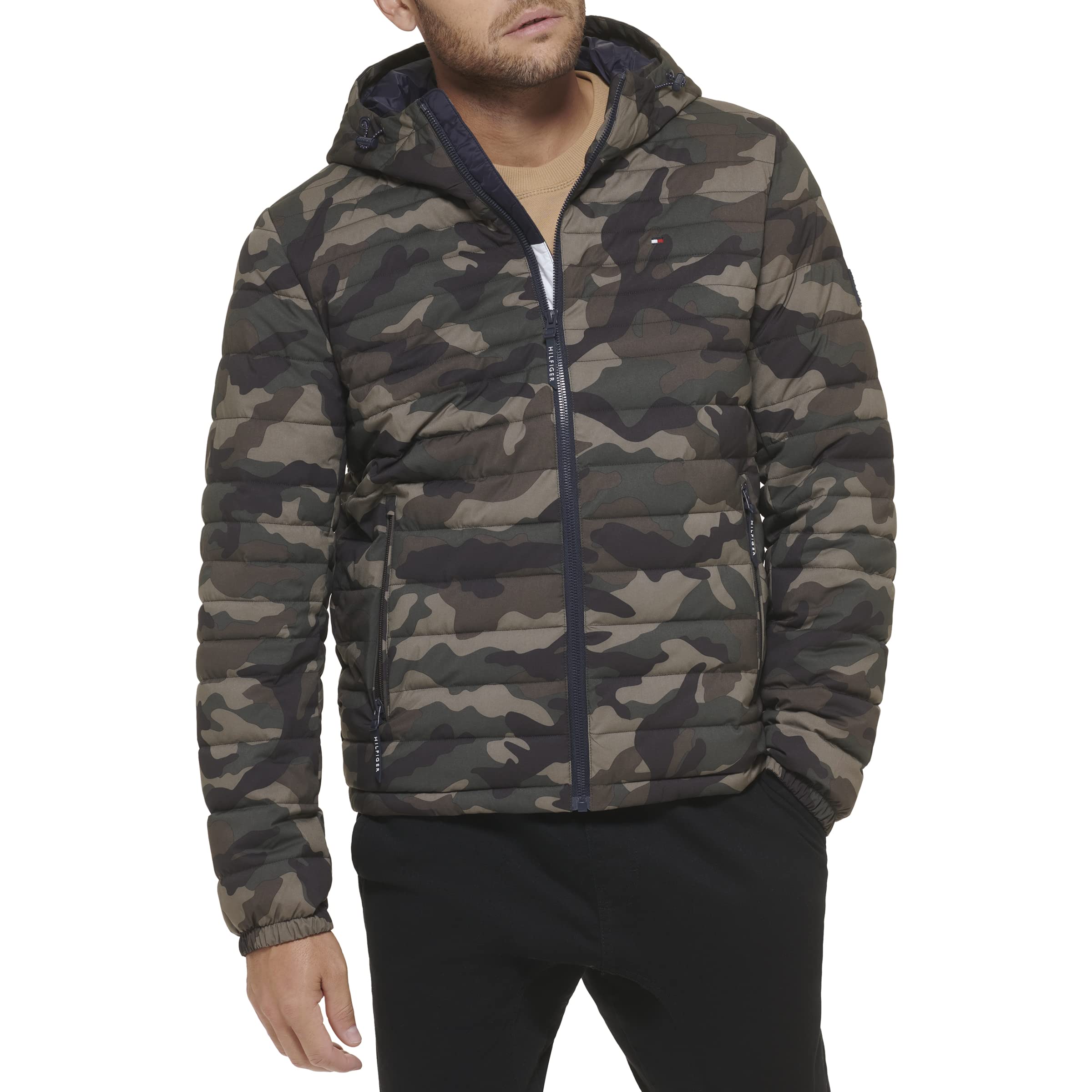 Tommy Hilfiger Men's Stretch Poly Hooded Packable