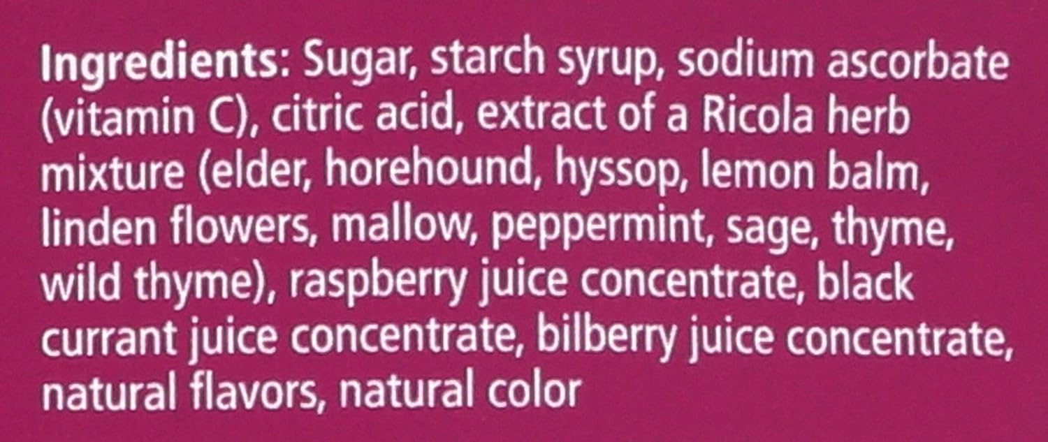 Ricola Mixed Berry with Vitamin C Supplement Drops, 19 Drops: Health & Personal Care