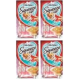 Delectables Squeeze Up Hartz Cat Treats Bundle of 4 Flavor Pouches, 2.0 oz Each (Tuna)