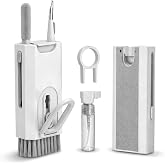 Kit de Limpeza 8 em 1 Premium, Multifuncional, Portátil, com Removedor de Teclas, para Teclado, Fones, PC e Celular (BRANCO)