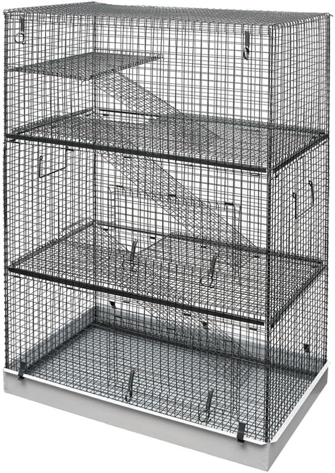 4Tier Wire Cage for Ferret Rat and Chinchilla Amazon.co.uk Pet Supplies