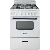 Avanti GR2414CW GR24 24" Compact Gas Range Oven, in White