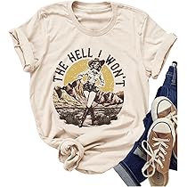 Cowgirl Shirts for Women Vintage Western Shirts Summer