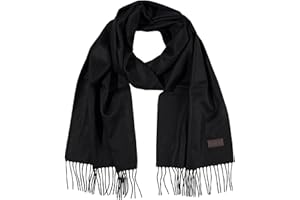 Hickey Freeman Solid 100% Italian Cashmere Scarf for Men – Ultra-Soft Men’s Winter Scarves, 72-Inches x 12-Inches