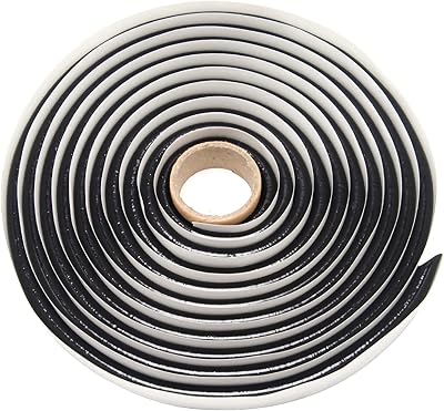 QWORK Butyl Sealant Tape 9.5 mm x 13 ft Black for Automotive Sealing