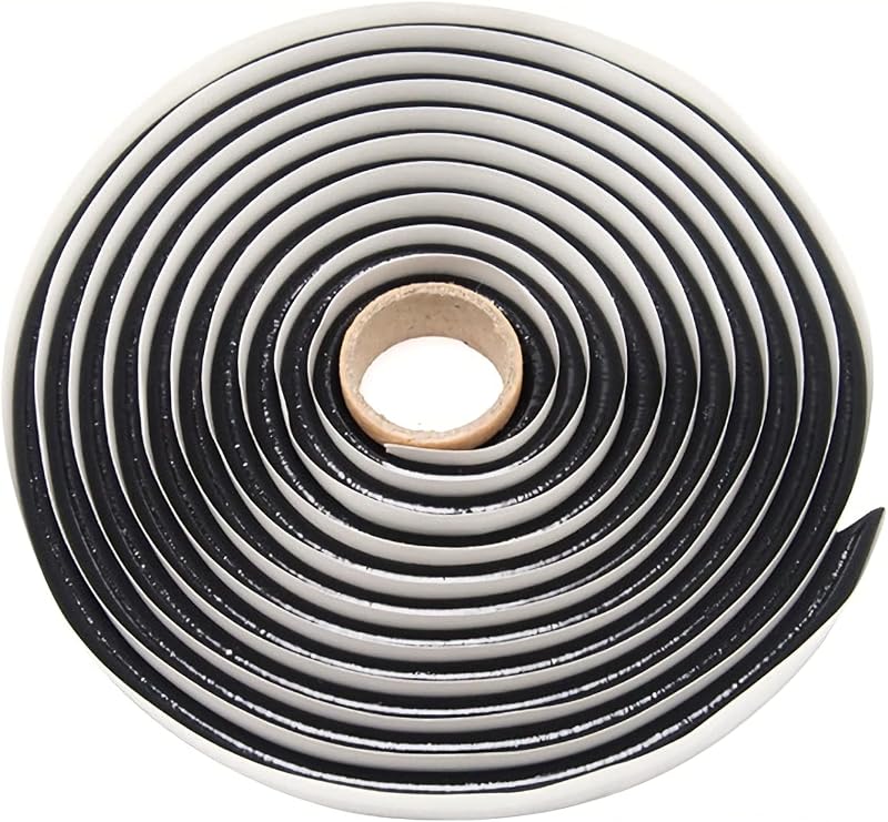 QWORK Butyl Sealant Tape 9.5 mm x 13 ft Black for Automotive Sealing