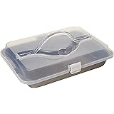 T-fal Signature Covered Nonstick Cake Pan, 13 x 9, Grey Non-stick