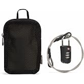 Pacsafe Prosafe 1000 Combination Lock with Steel Cable, Black