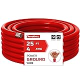 AWELTEC 4 Gauge Wire, 25 Feet Red Power Ground Wire