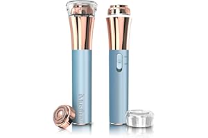 IMUSTHAV Professional Fast, Precise, Painless Facial Hair, Lips and Chin Remover for Women, USB Rechargeable Facial Epilator, 18K gold-plated hypoallergenic 13mm Dual ring floating head, 360° LED light