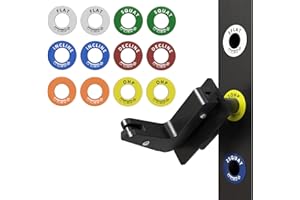 Mikolo Squat Rack Magnetic Position Markers, Power Cage Reminder Labels for j Hooks and Spotter arms with 1” Holes