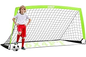 KUNUP Kids Soccer Goal for Backyard, 5×3, 6×4, 9×5FT Easy Foldable Soccer Practice Net with Portable Carrying Bag for Toddler Youth Adult Soccer Training Equipment Outdoor Sports Game