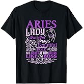 Aries Lady Shirt Astrology Zodiac Sign Aries Woman Girl T-Shirt