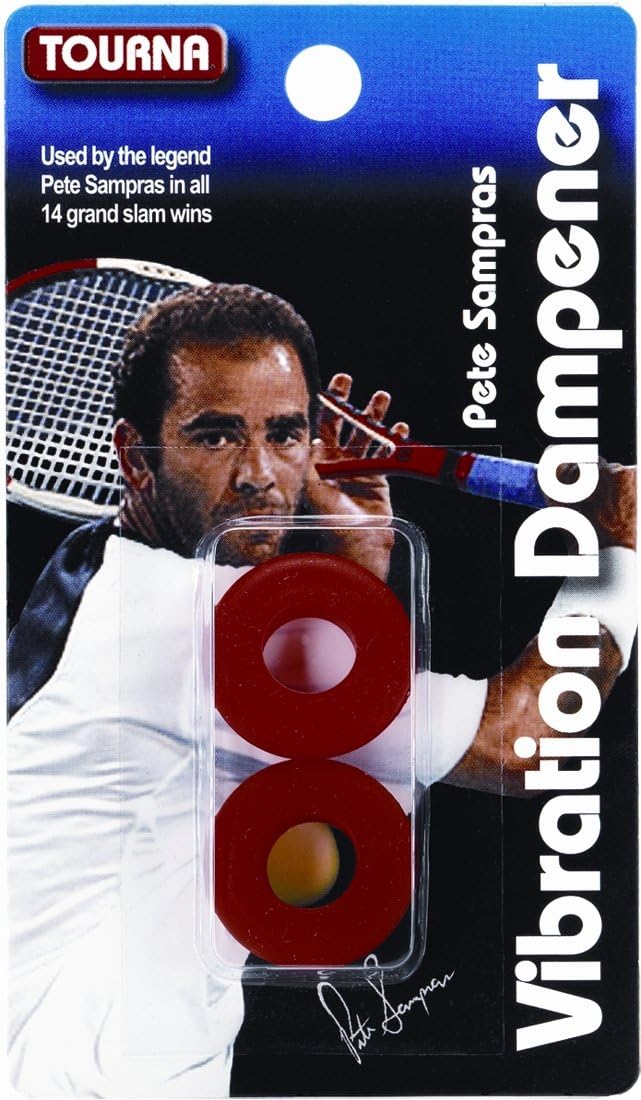 Tourna Unique Sampras Dampener (Black/Red) : Tennis Racket Grips : Sports & Outdoors