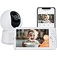 Arenti Baby Monitor, Smart WiFi 6 Baby Camera with 5-Inch Upgraded Wireless Display, 360° View, Auto-Night Vision, Temperatur