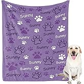Oksparao Personalized Dog Blanket with Name Custom Flannel Pet Blanket Dog Birthday Gifts for Pet Lover