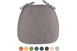 Chair Pads for Dining Chairs Set of 4 with Ties, Seat Cushions for Kitchen Chairs Farmhouse, Dining Room Chair Cushions Non S