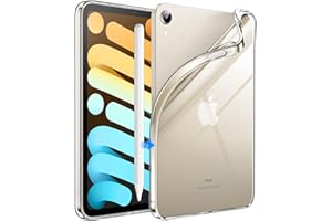 JETech Case for iPad mini (A17 Pro, 2024 Model, 7th Generation) / mini 6 (2021 Model, 6th Generation), Soft TPU Transparent S