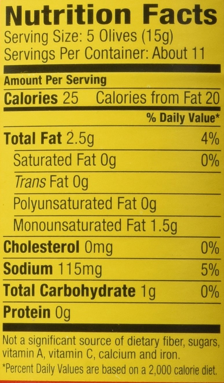 Black Olives Nutrition Facts Carbs at Joshua Fisher blog