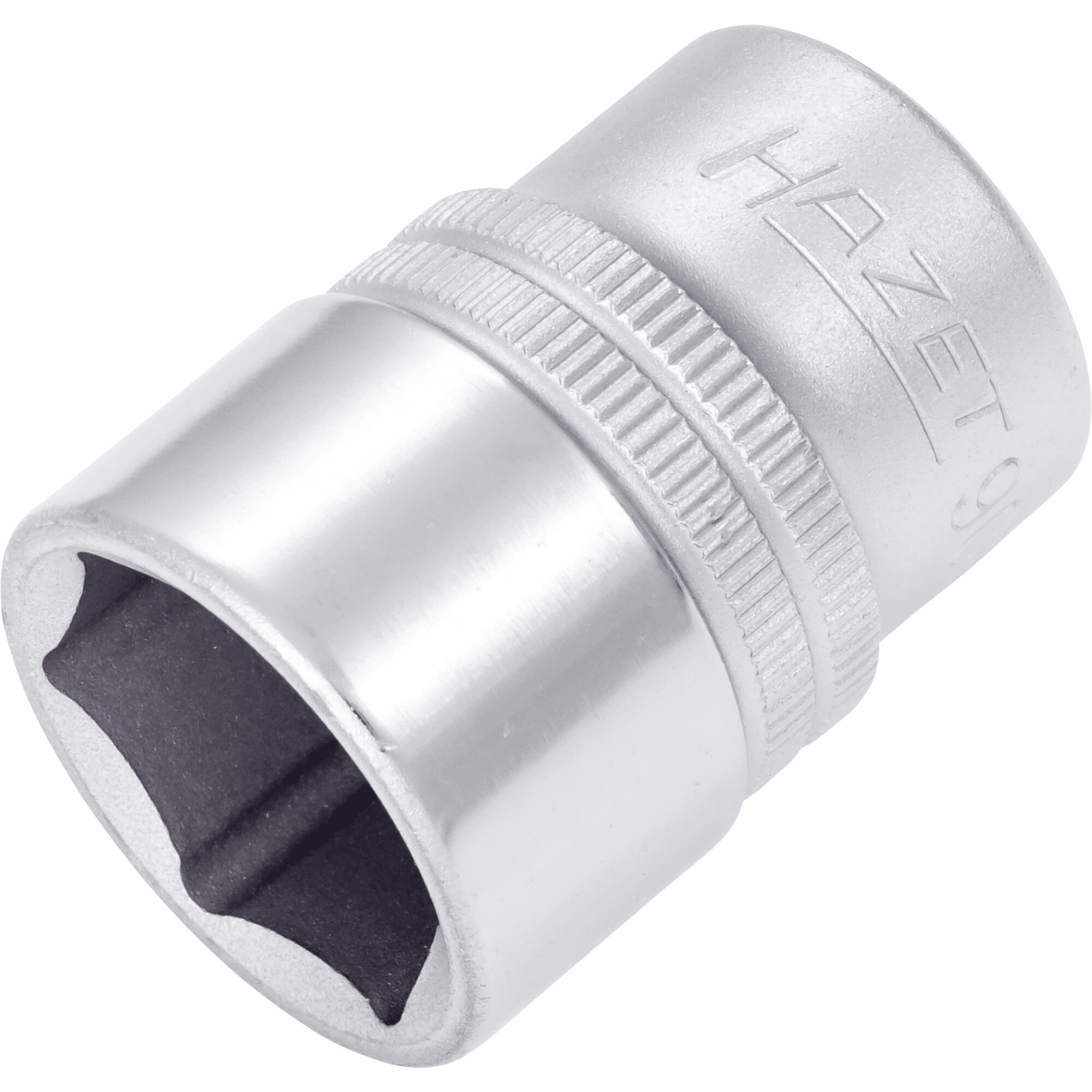 HAZET 900-20 38 mm 6-Point Hexagon Traction Profile Socket - Chrome-Plated/Polished