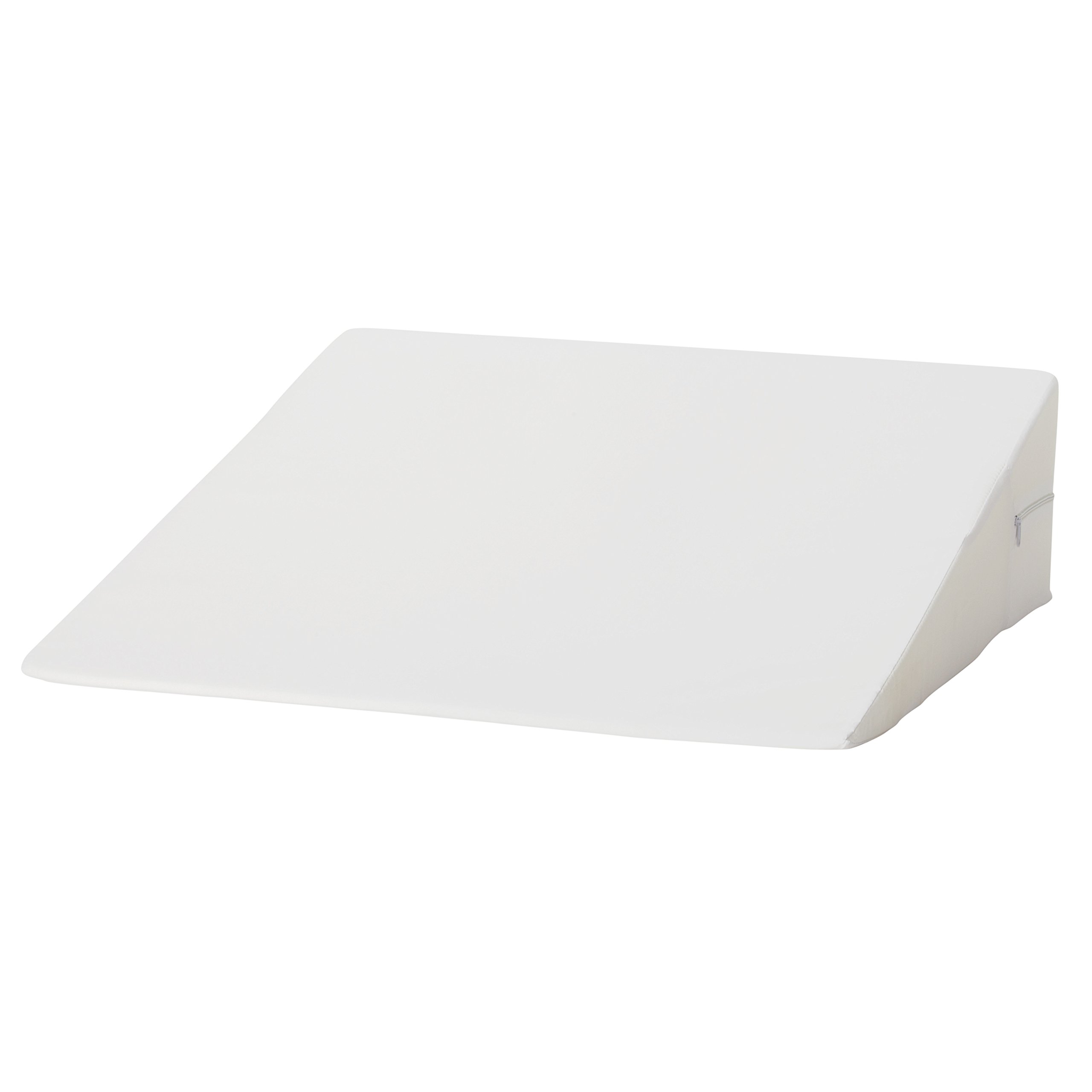 DMI Bed Wedge Pillow and Triangle Wedge with Elevated Incline for Neck Pain, Headaches, Shoulders, Back Pain, Foot Support, Knee Pain or Restless Leg Syndrome, 24x24x7 inches, White (Pack of 1)