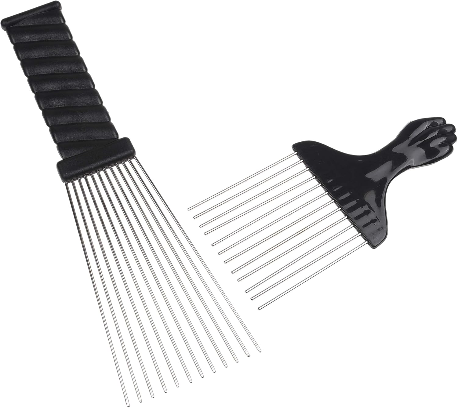 Kare & Kind 2 pcs Metal Hair Pick Comb - Afro Picks for Men and Women - Easy Grip Handle for Hairstyling - For All Types of Hair - Image 4