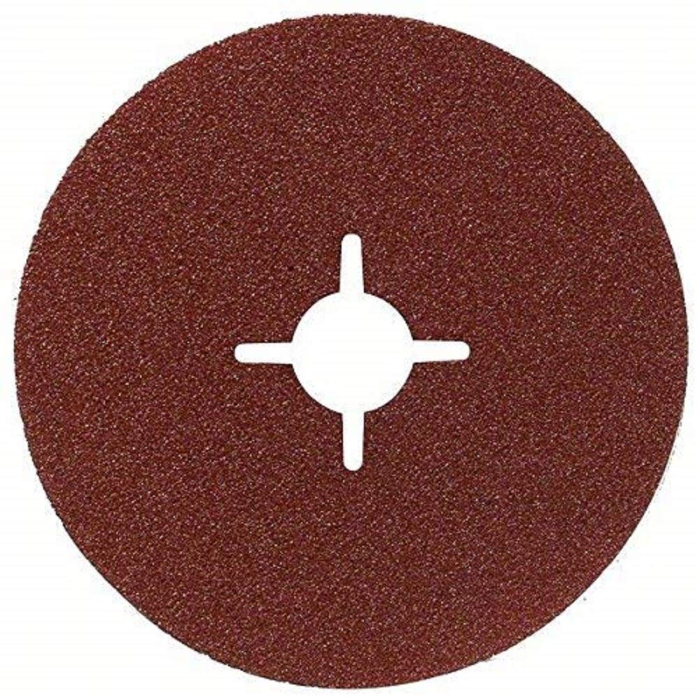 Bosch 2609256249 Fibre Sanding Disc for Angle Grinder Clamped for Wood and Metal 125mm Disc 22mm Bore 24 Grit