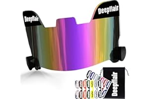 Deepflair Football Helmet VisorFootball Helmet Visor Impact Resistant Visor for Youth&Adult Football Gear
