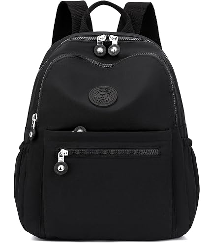 Convertible Mini Backpack for Women – Nylon Chest Bag and Shoulder Daypack with Multiple Pockets, Lightweight & Waterproof (Black) : Clothing, Shoes & Jewelry