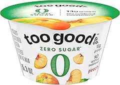 Too Good & Co. Zero Sugar Peach Yogurt-Cultured Ultra-Filtered Low Fat Milk Product, Gluten Free, Keto Friendly, 5.3 oz Cup