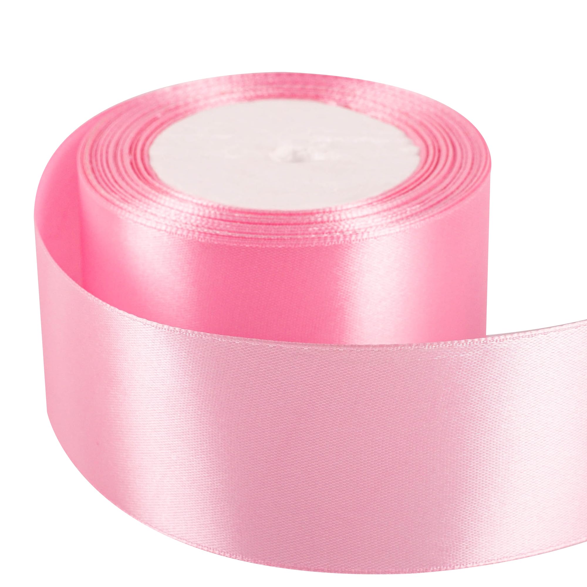 50mm Pink Ribbon for Gift Wrapping 22M Thick Satin Ribbons Fabric 50mm for Christmas Day Decorative Ribbon, Gift Wrapping Ribbons for Crafting, Wedding Party Decoration