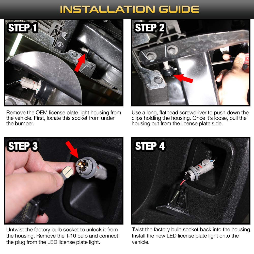 tacoma license plate light bulb