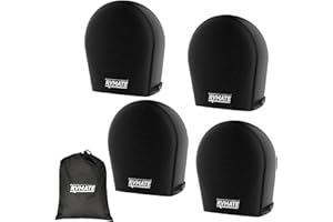 RVMATE RV Tire Covers, Wheel Cover (4 Pack) Fits 27"-29" Diameter Tires, Waterproof Anti-UV Black Tire Covers RV Accessories for Truck/Trailer/Car