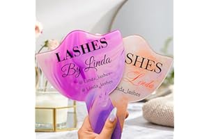 Custom Eyelash Photo Prop Personalised Acrylic Lash Mirror Handheld Mirror for Social Media Custom Esthetician Gifts & Lash S