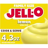 Jell-O Cook &amp; Serve Pudding &amp; Pie Filling Mix, Lemon Flavor, Classic Stovetop Dessert for Baking, Pies &amp; Custards, 4.3 oz (Pack of 1)