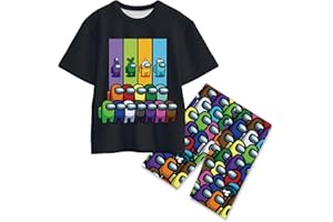 SPChannel Game Short Shirt Set For Boys Casual Home Wear Set 2PCS Cartoon Print Clothes For Kids 4-12 Years