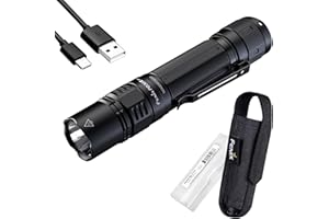 Fenix PD36R Pro High Lumen Tactical Flashlight, 2800 Lumen Dual Rear Switches USB-C Rechargeable with Battery and Lumentac Organizer