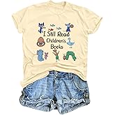 Read Shirts for Women Book Lover Tshirt Gift Funny Teacher Reading Graphic Short Sleeve Tee Tops