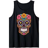 Halloween Sugar Skull Calavera Tank Top