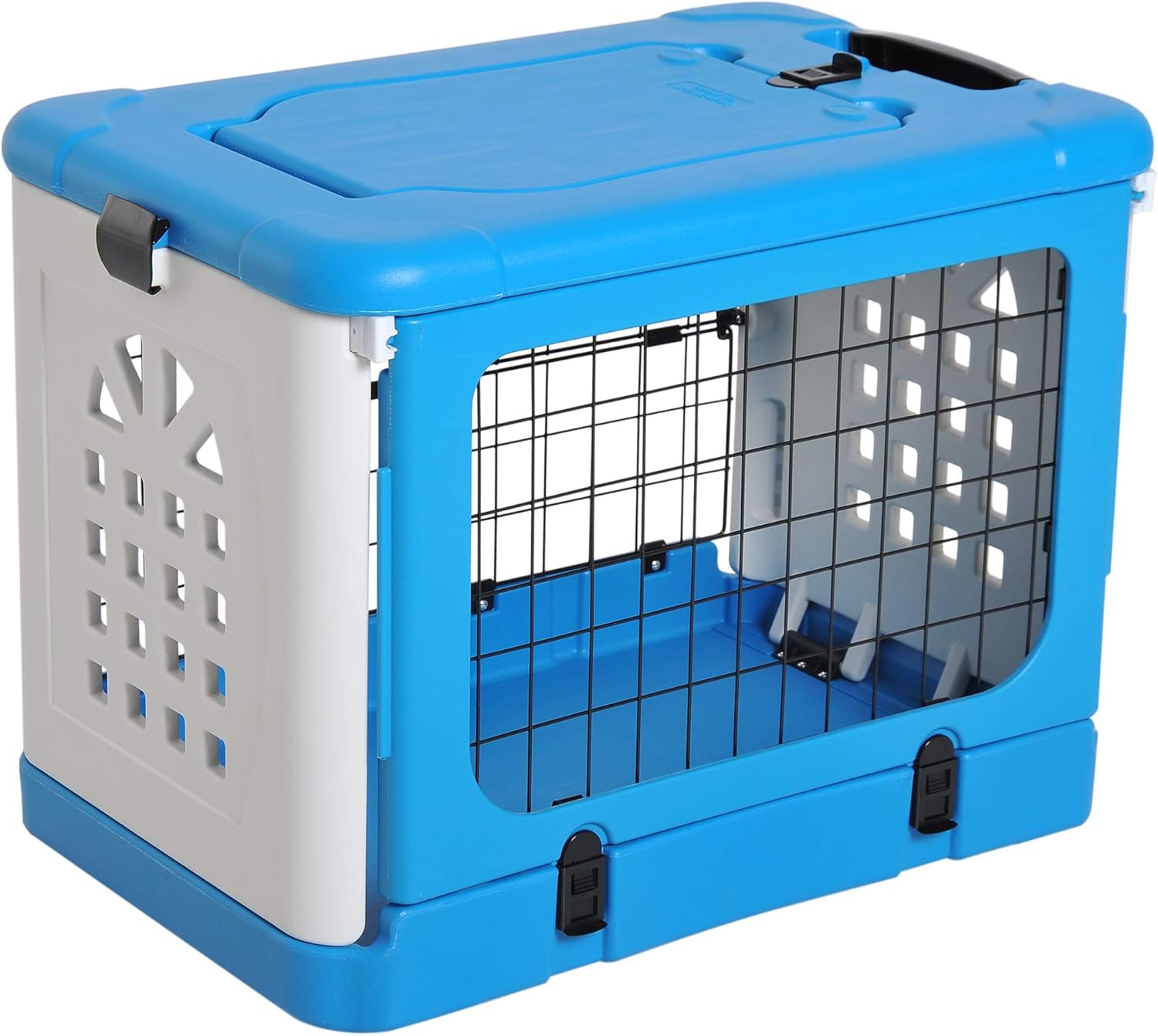 PawHut Foldable Cat Cage Flight Puppy Case Small Animal Travel Carrier