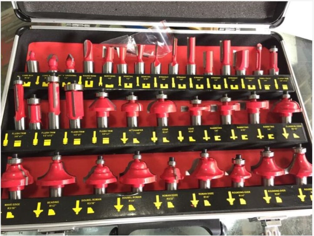 DBoyun 35Pcs 1/2" Shank 12.7mm Router Bit Set Carbide Professional Woodworking Cutting Tools Engraving Milling: Industrial & Scientific