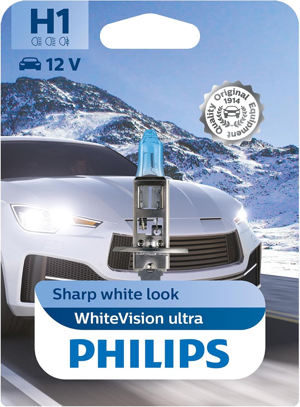 Philips WhiteVision Ultra H1 Headlight Bulb Single Blister